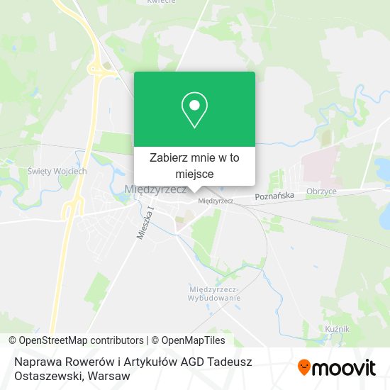 Mapa Naprawa Rowerów i Artykułów AGD Tadeusz Ostaszewski