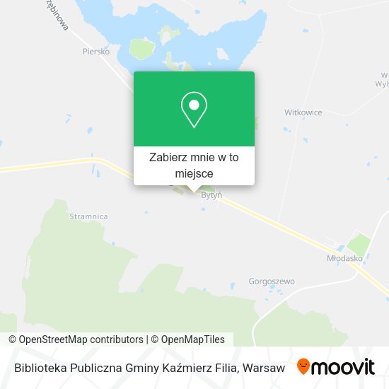 Mapa Biblioteka Publiczna Gminy Kaźmierz Filia