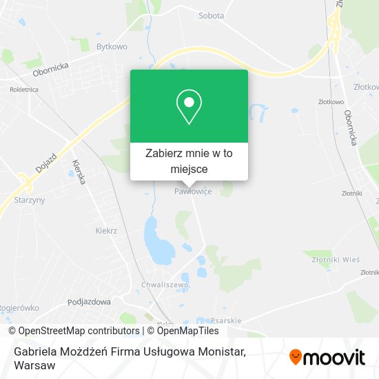 Mapa Gabriela Możdżeń Firma Usługowa Monistar