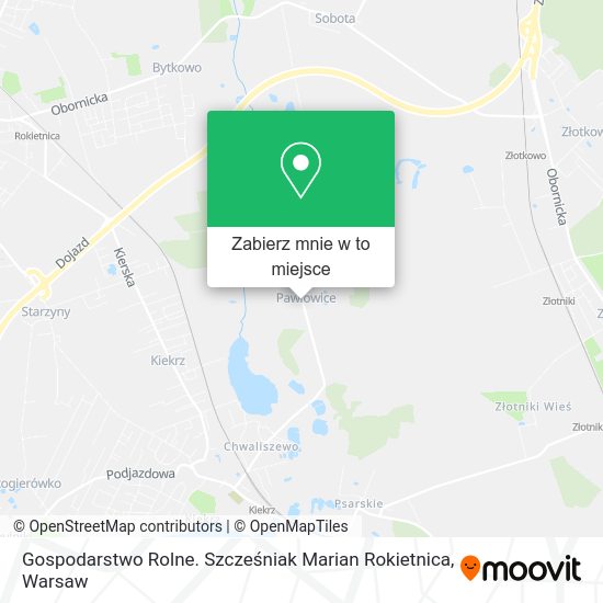 Mapa Gospodarstwo Rolne. Szcześniak Marian Rokietnica