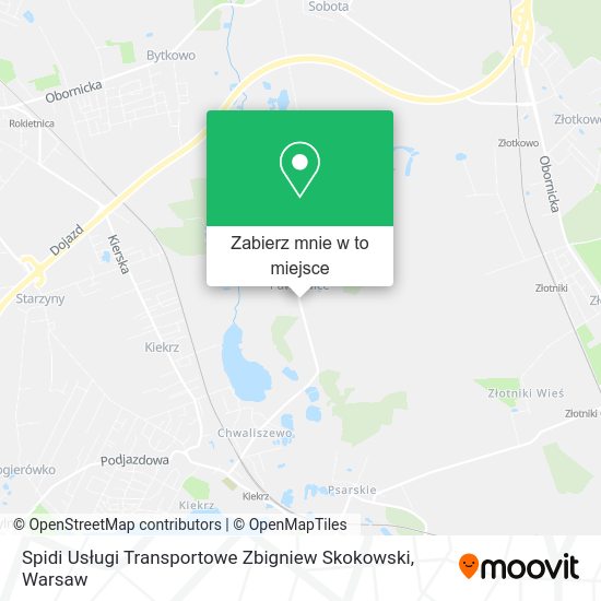 Mapa Spidi Usługi Transportowe Zbigniew Skokowski