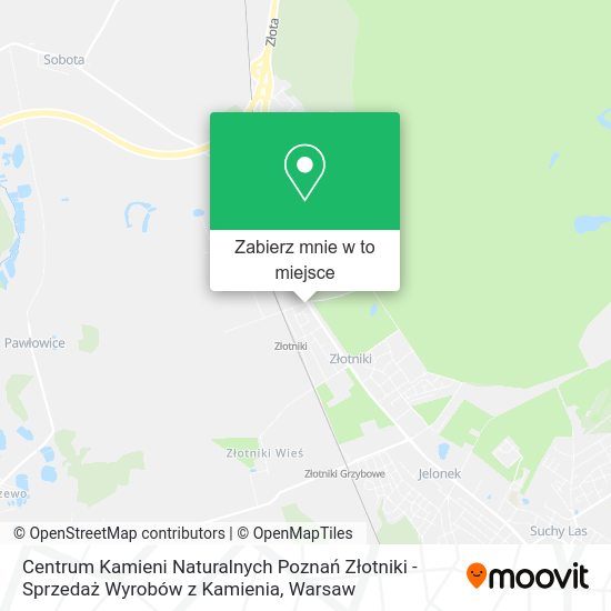 Mapa Centrum Kamieni Naturalnych Poznań Złotniki - Sprzedaż Wyrobów z Kamienia