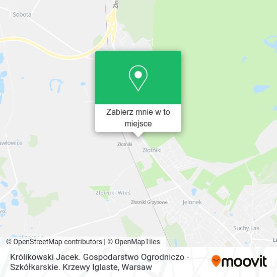 Mapa Królikowski Jacek. Gospodarstwo Ogrodniczo - Szkółkarskie. Krzewy Iglaste