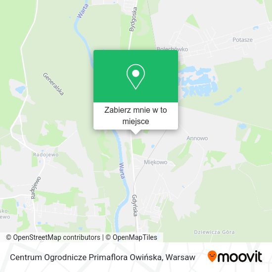 Mapa Centrum Ogrodnicze Primaflora Owińska