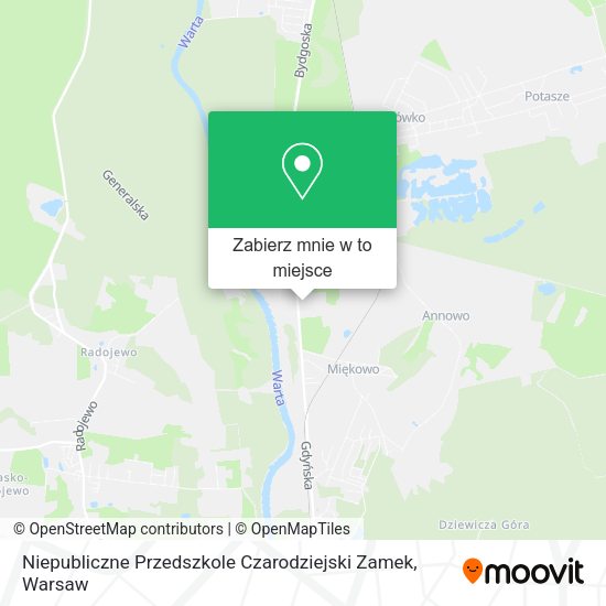 Mapa Niepubliczne Przedszkole Czarodziejski Zamek