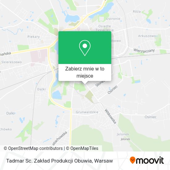 Mapa Tadmar Sc. Zakład Produkcji Obuwia