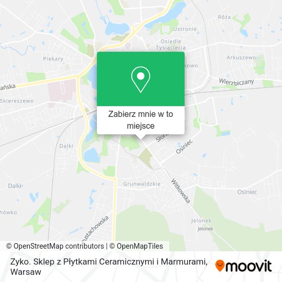 Mapa Zyko. Sklep z Płytkami Ceramicznymi i Marmurami