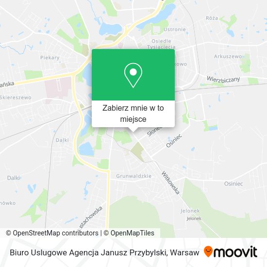 Mapa Biuro Uslugowe Agencja Janusz Przybylski