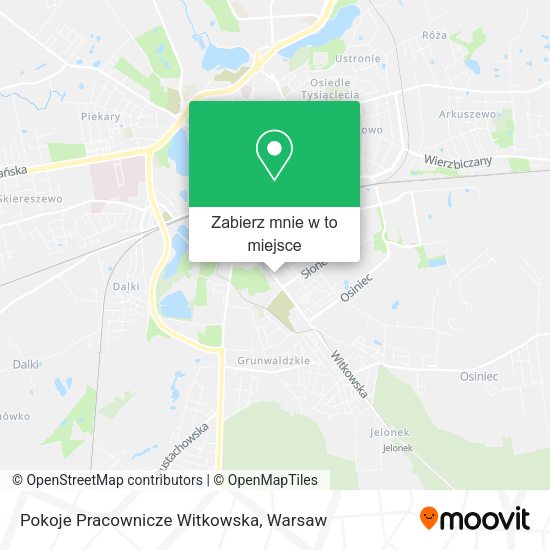 Mapa Pokoje Pracownicze Witkowska