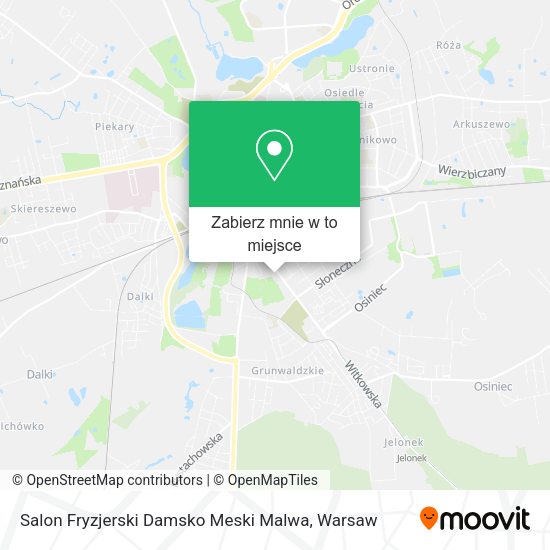 Mapa Salon Fryzjerski Damsko Meski Malwa