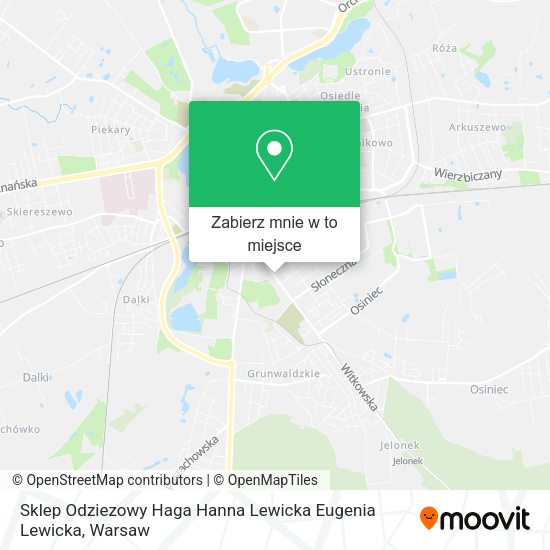 Mapa Sklep Odziezowy Haga Hanna Lewicka Eugenia Lewicka