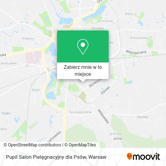 Mapa Pupil Salon Pielęgnacyjny dla Psów