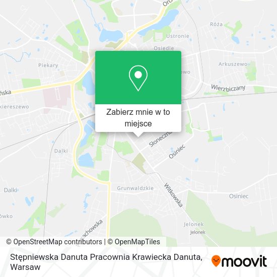 Mapa Stępniewska Danuta Pracownia Krawiecka Danuta