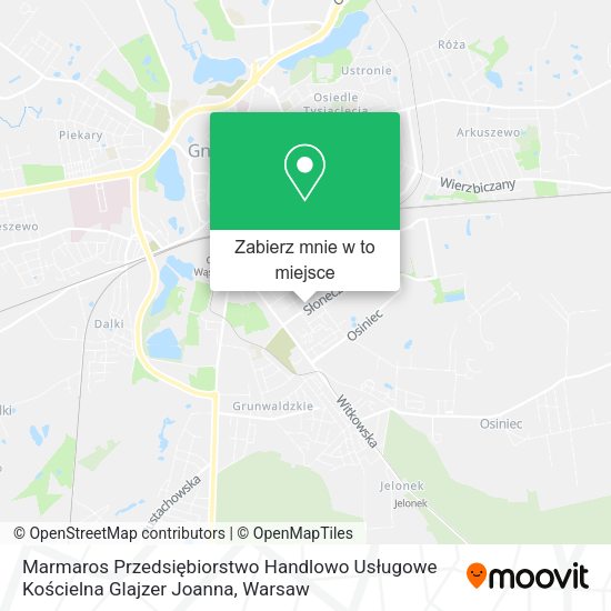 Mapa Marmaros Przedsiębiorstwo Handlowo Usługowe Kościelna Glajzer Joanna