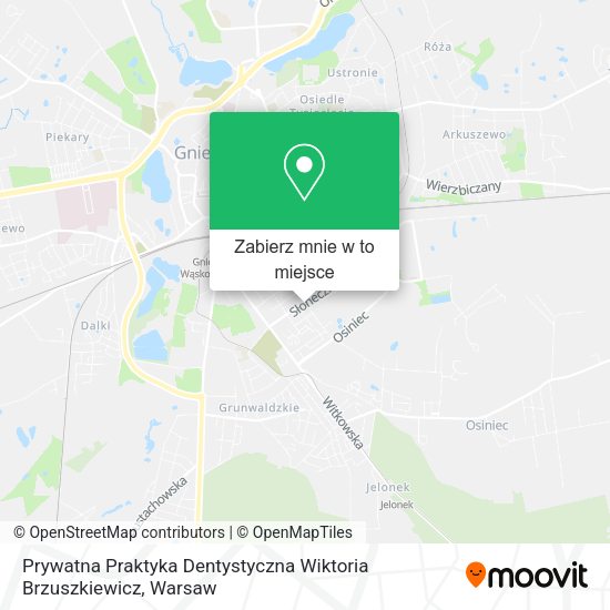 Mapa Prywatna Praktyka Dentystyczna Wiktoria Brzuszkiewicz