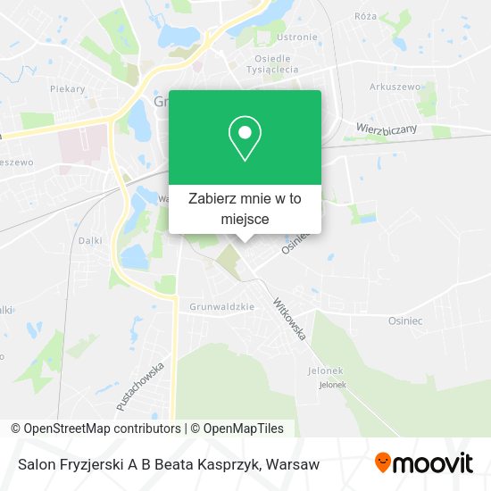 Mapa Salon Fryzjerski A B Beata Kasprzyk