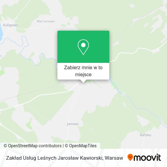 Mapa Zakład Usług Leśnych Jarosław Kawiorski