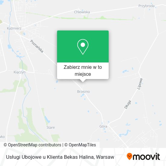 Mapa Usługi Ubojowe u Klienta Bekas Halina