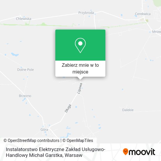 Mapa Instalatorstwo Elektryczne Zakład Usługowo- Handlowy Michał Garstka