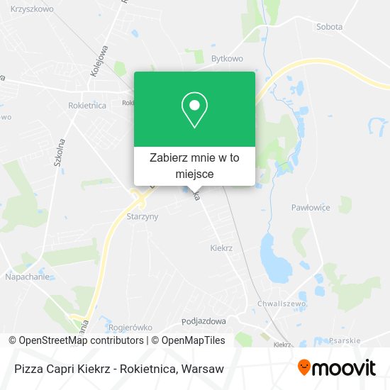 Mapa Pizza Capri Kiekrz - Rokietnica