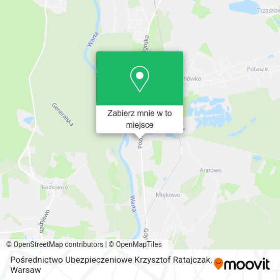 Mapa Pośrednictwo Ubezpieczeniowe Krzysztof Ratajczak