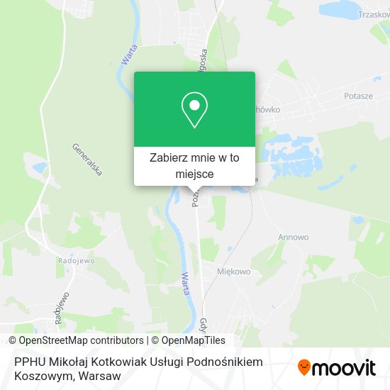 Mapa PPHU Mikołaj Kotkowiak Usługi Podnośnikiem Koszowym