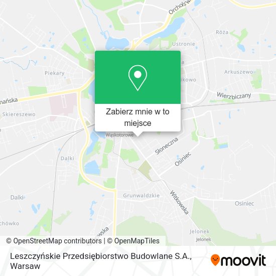 Mapa Leszczyńskie Przedsiębiorstwo Budowlane S.A.