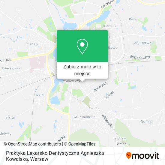 Mapa Praktyka Lekarsko Dentystyczna Agnieszka Kowalska