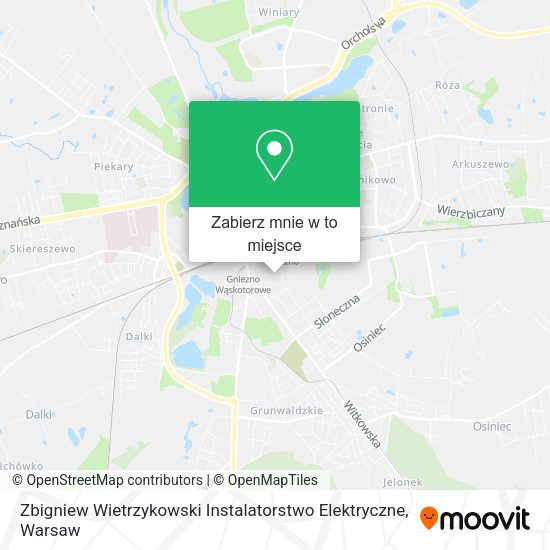 Mapa Zbigniew Wietrzykowski Instalatorstwo Elektryczne