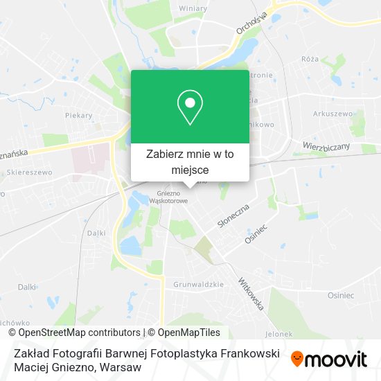 Mapa Zakład Fotografii Barwnej Fotoplastyka Frankowski Maciej Gniezno