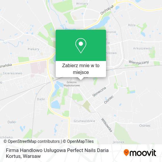 Mapa Firma Handlowo Usługowa Perfect Nails Daria Kortus
