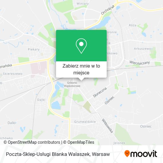 Mapa Poczta-Sklep-Usługi Blanka Walaszek