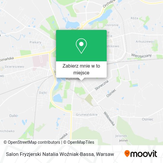 Mapa Salon Fryzjerski Natalia Woźniak-Bassa