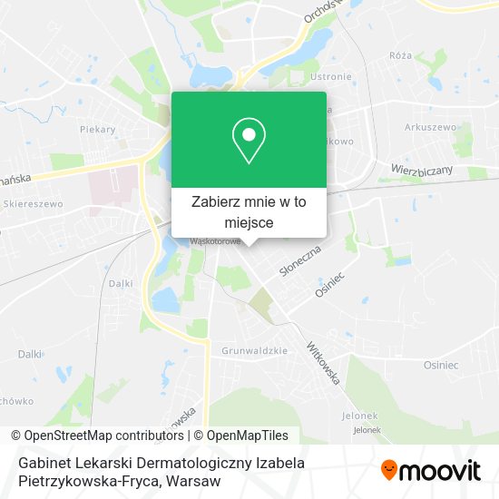 Mapa Gabinet Lekarski Dermatologiczny Izabela Pietrzykowska-Fryca