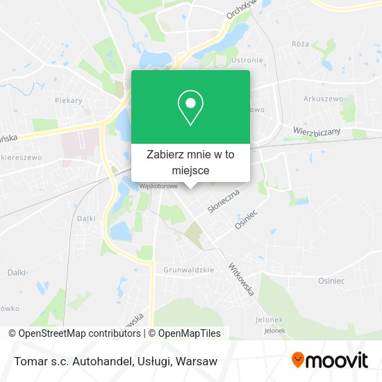 Mapa Tomar s.c. Autohandel, Usługi