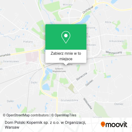 Mapa Dom Polski Kopernik sp. z o.o. w Organizacji