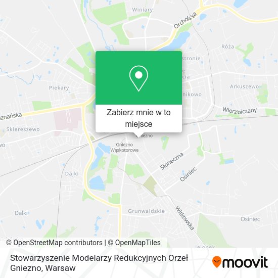 Mapa Stowarzyszenie Modelarzy Redukcyjnych Orzeł Gniezno