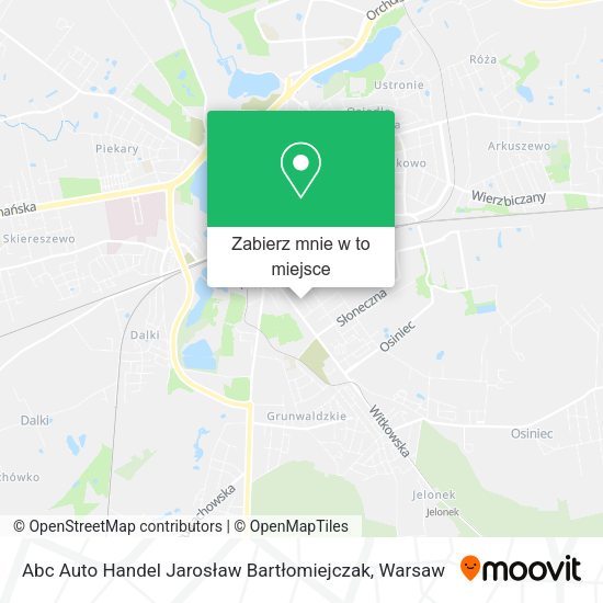 Mapa Abc Auto Handel Jarosław Bartłomiejczak