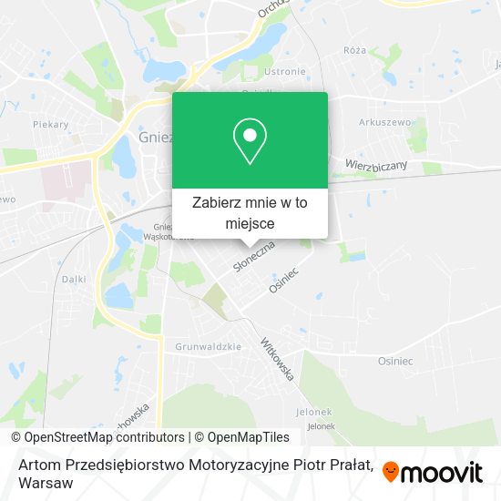 Mapa Artom Przedsiębiorstwo Motoryzacyjne Piotr Prałat