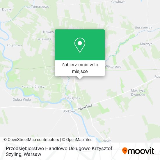 Mapa Przedsiębiorstwo Handlowo Usługowe Krzysztof Szyling