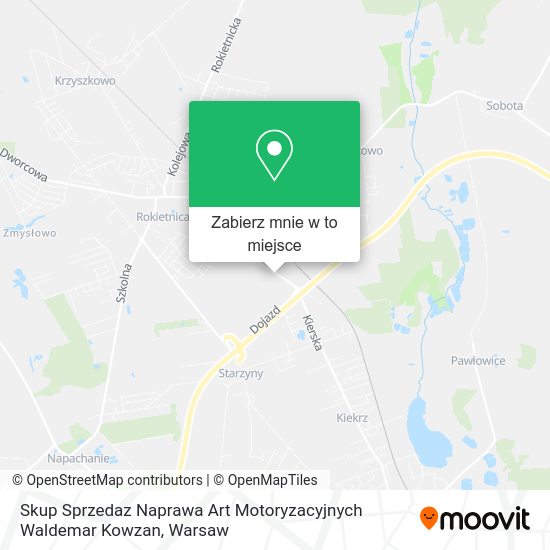 Mapa Skup Sprzedaz Naprawa Art Motoryzacyjnych Waldemar Kowzan