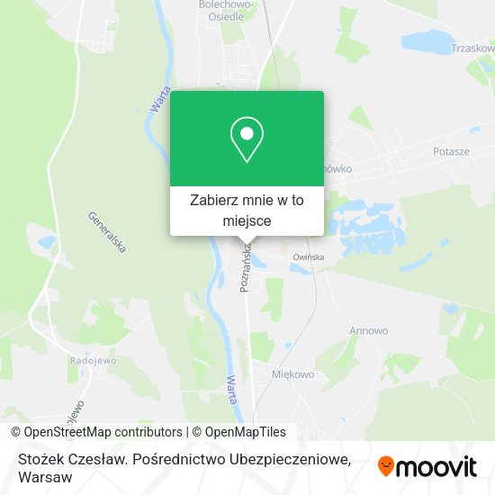 Mapa Stożek Czesław. Pośrednictwo Ubezpieczeniowe