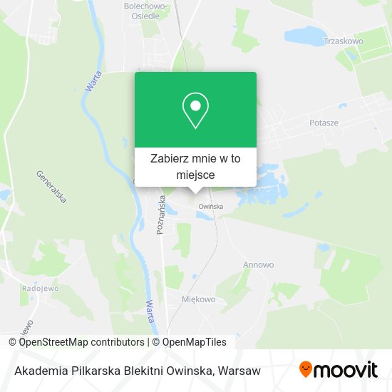 Mapa Akademia Pilkarska Blekitni Owinska