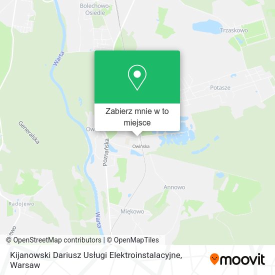 Mapa Kijanowski Dariusz Usługi Elektroinstalacyjne