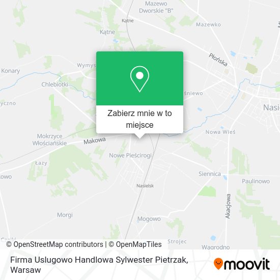 Mapa Firma Uslugowo Handlowa Sylwester Pietrzak