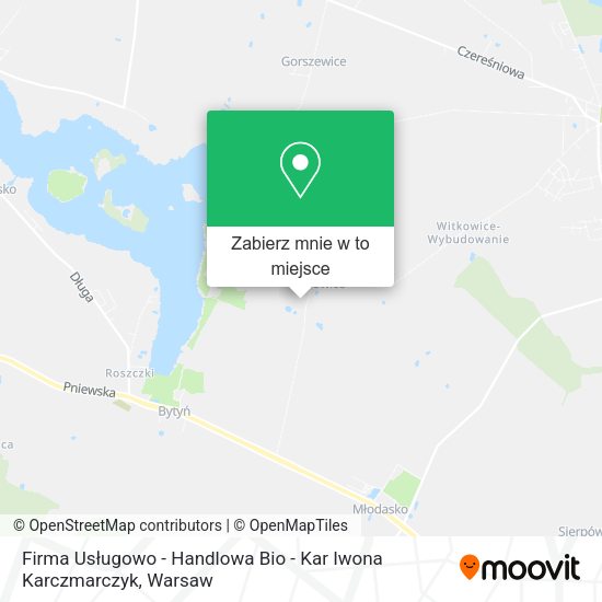 Mapa Firma Usługowo - Handlowa Bio - Kar Iwona Karczmarczyk