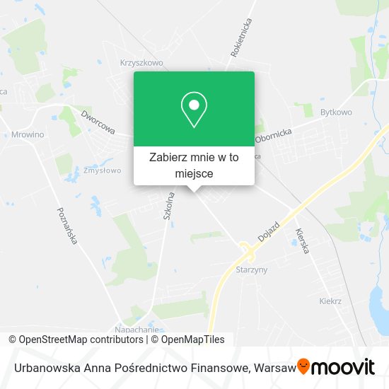 Mapa Urbanowska Anna Pośrednictwo Finansowe