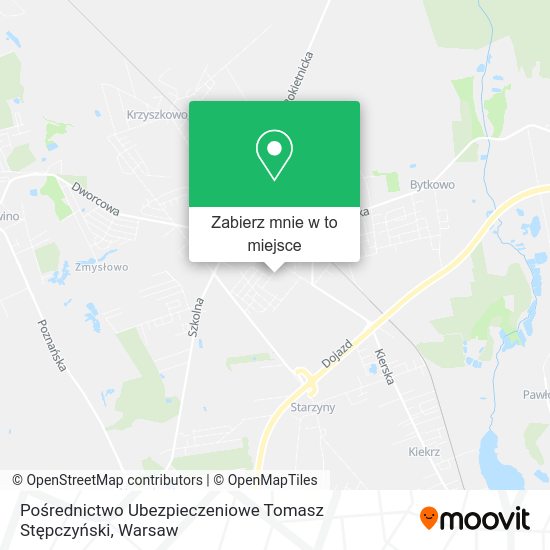 Mapa Pośrednictwo Ubezpieczeniowe Tomasz Stępczyński