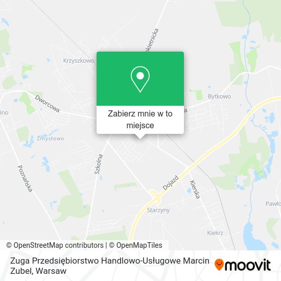 Mapa Zuga Przedsiębiorstwo Handlowo-Usługowe Marcin Zubel