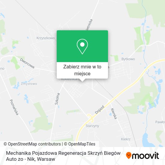 Mapa Mechanika Pojazdowa Regeneracja Skrzyń Biegów Auto zo - Nik